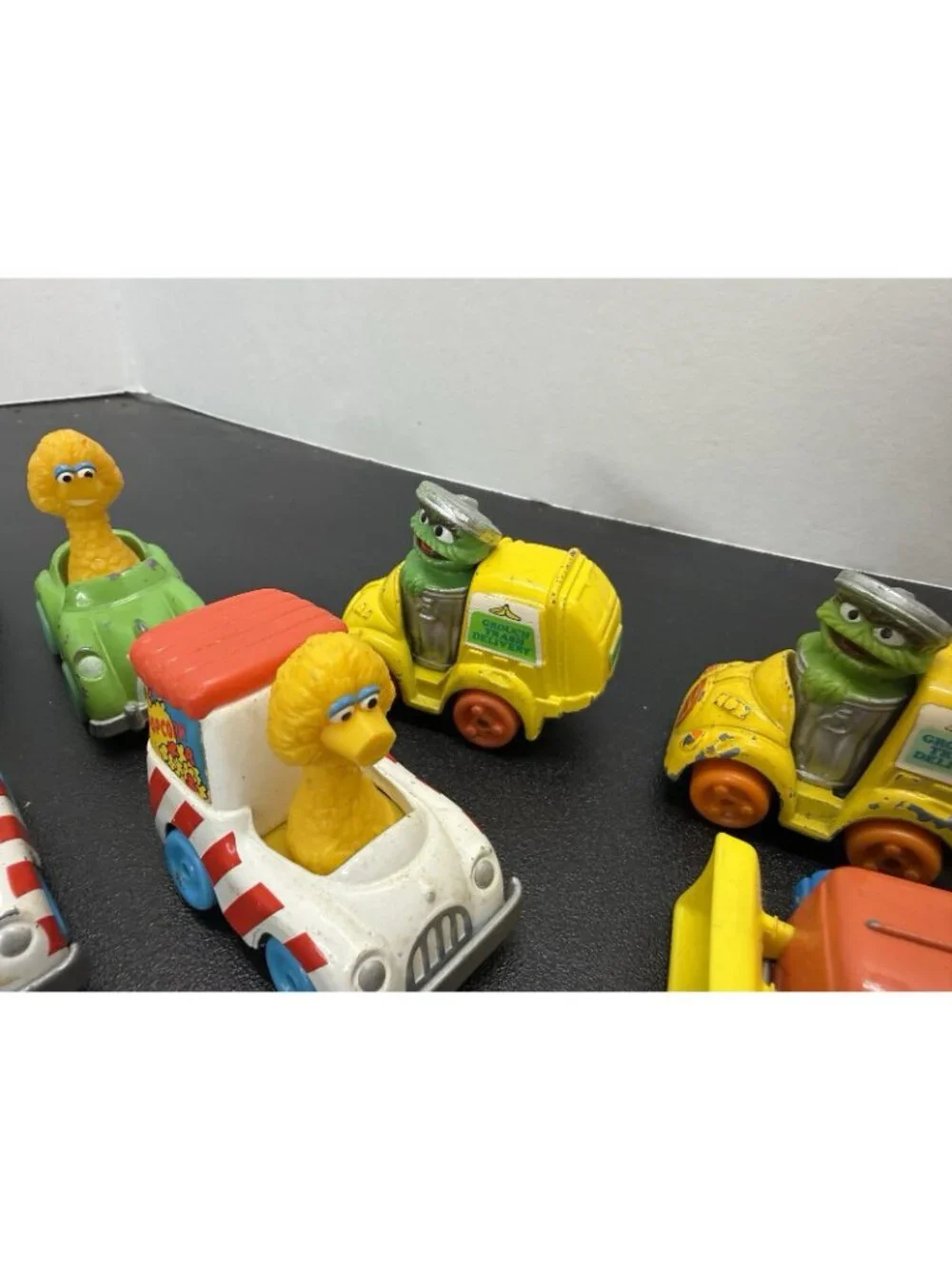 Vintage 1980s Sesame Street Diecast Cars Lot of 19 Big Bird Elmo Ernie Grover